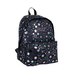 BACKPACK MUST TEAM 32X17X42 SINGLE POCKET HOLOGRAM STARS