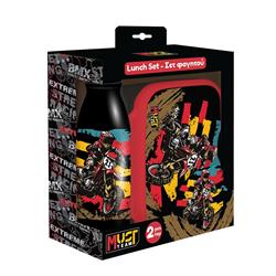 ΦΑΓΗΤΟΔΟΧΕΙΟ PP 800ML & ΠΑΓΟΥΡΙ ΑΛΟΥΜΙΝΙΟΥ 500ML ΣΕΤ MUST TEAM ΜΟΤΟΣΥΚΛΕΤΑ