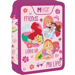 Σχολική Κασετίνα Διπλή Γεμάτη Disney Princess Friends Light Up My Life Must Team