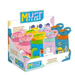 Vacuum Flask Stainless Steel Must Team Children's 400 ml with straw 4 Designs