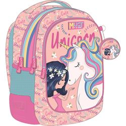 ΤΣΑΝΤΑ ΠΛΑΤΗΣ MUST TEAM 32Χ18Χ43ΕΚ 3ΘΗΚΕΣ GIRL & UNICORN
