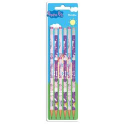 PENCIL WITH RUBBER PEPPA PIG BLISTER 6PCS