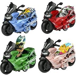 MOTOR BIKE 1:36 METALLIC LULL BACK 4COL LUNA