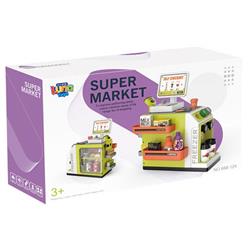 Super Market Play Set Green Luna Toys 46Pcs with sound and light 37,5x20,5x41cm