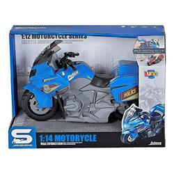 POLICE MOTORBIKE FRICTION 1:20 30,5Χ14Χ21CM WITH SOUND & LIGHT LUNA