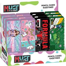 PENCIL CASE WITH MAGNETIC 26X9X3,2CM MUST TEAM 4DES