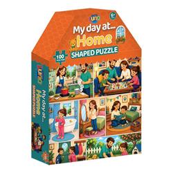 PUZZLE ΣΧΗΜΑΤΙΣΜΟΥ Η ΜΕΡΑ ΜΟΥ ΣΤΟ ΣΠΙΤΙ 100 ΤΜΧ 21,5x5,3x27,8CM LUNA