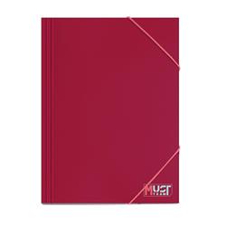 ELASTIC FOLDER 25X35CM  MUST TEAM RED