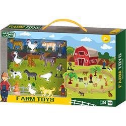 FARM ANIMALS SET 34PCS 40X3,8X24,8CM LUNA