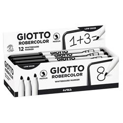 GIOTTO ROBERCOLOR Whiteboard marker - Medium in Box 12 pcs – black