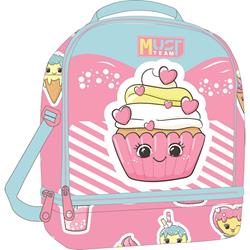 LUNCH BAG MUST TEAM 22X16X28CM ISOTHERMAL PINK CUPCAKE