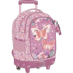 ΤΣΑΝΤΑ ΤΡΟΛΛΕΥ MUST TEAM 34Χ20Χ44ΕΚ 3ΘΗΚΕΣ BUTTERFLIES LILAC