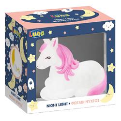 Night light Unicorn Luna Toys 16x9,5x14,5cm.