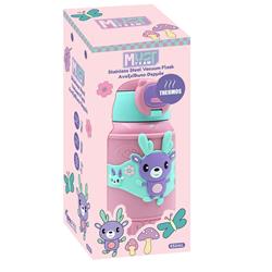 VACUUM FLASK STAINLESS STEEL 500ML WITH CASE & STRAW 21,5X8,5CM MUST TEAM DEER