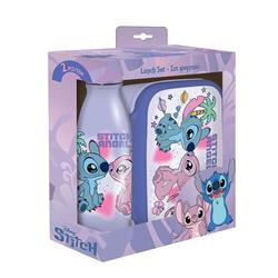 ΦΑΓΗΤΟΔΟΧΕΙΟ PP 800ML & ΠΑΓΟΥΡΙ ΑΛΟΥΜΙΝΙΟΥ 500ML ΣΕΤ STITCH & ANGEL