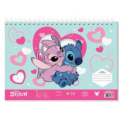PAINTING BLOCK LILO & STITCH 23X33 40SH  STICKERS-STENCIL-2 COLORING PG  with 2DESIGNS 2