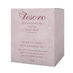 SCENTED CANDLE 180G TESORO ROSE LYCHEE