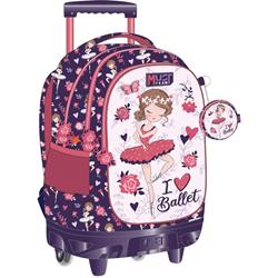 TROLLEY BAG MUST TEAM 34Χ20Χ44 3CASES I LOVE BALLET