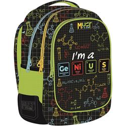 BACKPACK MUST TEAM 39X27X17CM 3CASES I AM A GENIUS