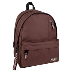 Backpack Must Team Monochrome Classic Brown with Beige 2 Main Cases