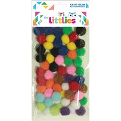 POM POM 15mm 60pcs DIFFERENT COLORS THE LITTLIES