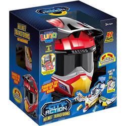 PARKING LOT HELMET RED WITH 2 METALLIC CARS WITH LIGHT AND SOUND 25X20X28CM LUNA