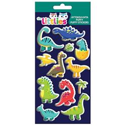 STICKERS PUFFY 10X22CM DINOSAUR THE LITTLIES