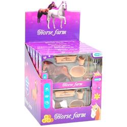 HORSE WITH ACCESSORIES 3COL 20X3,5X11CM LUNA