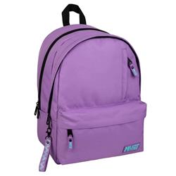 BACKPACK MUST TEAM MONOCHROME CLASSIC 32Χ19Χ42 DOUBLE POCKET LIGHT PURPLE WITH LIGHT BLUE