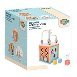 Wooden Activity Cube Luna Toys 15,5x15,5x29cm.