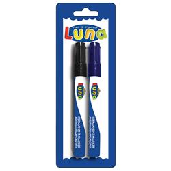 Μαρκαδόροι Οινοπνεύματος Luna Ανεξίτηλοι σε blister 2 Τμχ.