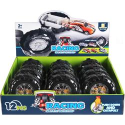 LAUNCH WHEEL WITH 1 METALLIC VEHICLE 11X11X5CM LUNA