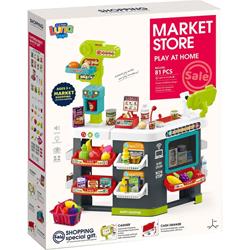 SUPER MARKET SET 87CM 81PCS WITH SOUND AND LIGHT 46X16X60CM LUNA