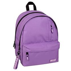 BACKPACK MUST TEAM MONOCHROME CLASSIC 32Χ19Χ42 DOUBLE POCKET LIGHT PURPLE WITH LILA