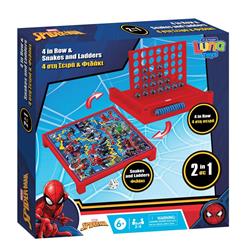 Table Board Game 4 In A Row & Snakes Spider - Man 29x29x6cm.