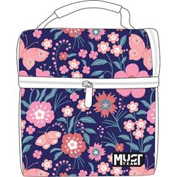 LUNCH BAG MUST TEAM 22X16X28CM ISOTHERMAL BUTTERFLY FLOWERS