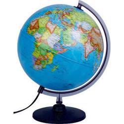 GLOBE IMPERIAL 25CM WITH LIGHT POLITICAL/GEOPHYSICAL GREEK