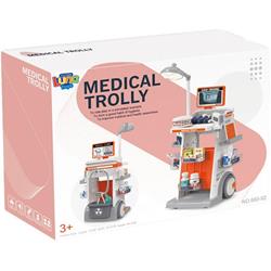 DENTIST TROLLEY SET 68,5CM WITH LIGHT AND SOUND 26PCS 43X15X33CM LUNA