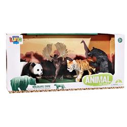 JUNGLE ANIMALS PLASTIC 12,5CM SET 4PCS LUNA