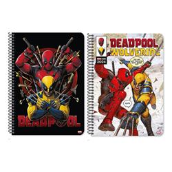 SPIRAL NOTEBOOK 17X25 2SUBS 60SH  DEADPOOL-WOLVERIN 2DESIGNS