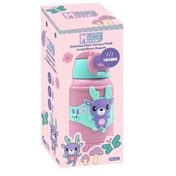 VACUUM FLASK STAINLESS STEEL 500ML WITH CASE & STRAW 21,5X8,5CM MUST TEAM DEER