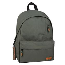 Backpack Must Team Monochrome Classic Olive with Orange 1 Main Case