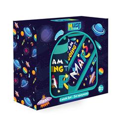 LUNCH BOX PP 850ML & WATER CANTEEN PP 400ML WITH SPOON & FORK SET MUST TEAM MARS