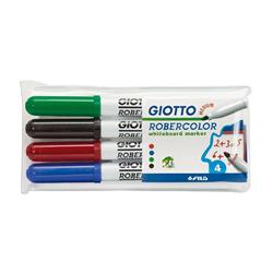 GIOTTO ROBERCOLOR Whiteboard marker - Medium Plastic Hangable pouch with 4 assorted colours 