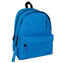 BACKPACK MUST TEAM MONOCHROME CLASSIC 32Χ19Χ42 DOUBLE POCKET BLUE WITH DARK BLUE