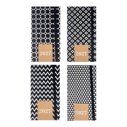 AGENDA WEEKLY 8X16CM 4DESIGNS RIVER MUST TEAM BLACK AND WHITE