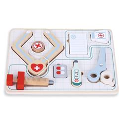 Wooden Puzzle Doctors Tools Luna Toys 7Pcs 30x7,3x22cm.