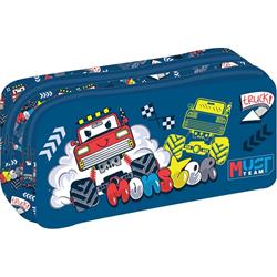 PENCIL CASE MUST TEAM ENERGY 21Χ6Χ9 2ZIPPERS MONSTER TRUCK