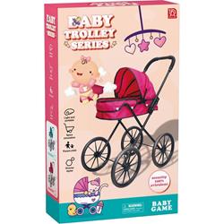 DOLL STROLLER PINK 39X66X74CM IN BOX LUNA