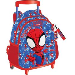 ΤΣΑΝΤΑ ΤΡΟΛΛΕΥ ΝΗΠΙΟΥ 27Χ10Χ31ΕΚ 2ΘΗΚΕΣ SPIDEY BLUE